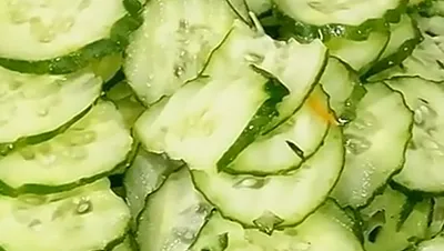 Волнистая нарезка огурцов